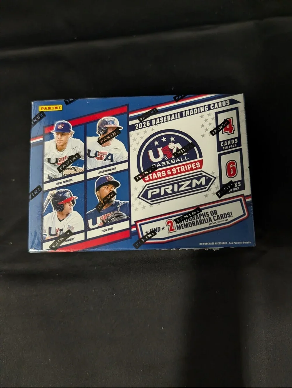 2026 Panini USA Baseball Stars & Stripes Prizm Trading Cards Box - 24 Cards